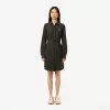 Belted Piqué Shirt Dress