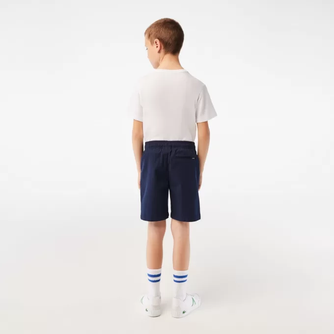 Boy’s Lacoste Lightweight Cotton Gabardine Bermuda Shorts
