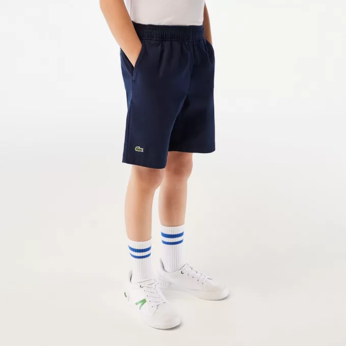 Boy’s Lacoste Lightweight Cotton Gabardine Bermuda Shorts