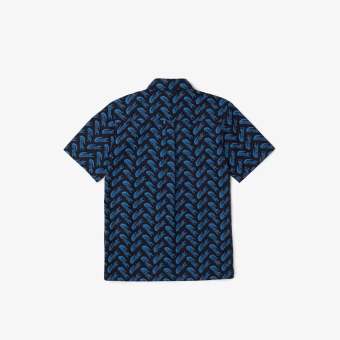 Boys’ Lacoste Short Sleeve Cotton Voile Shirt