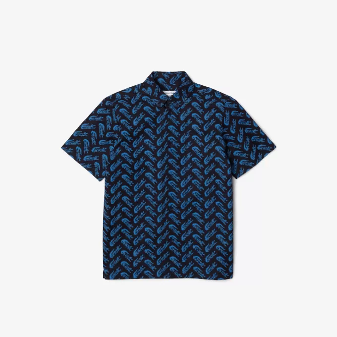 Boys’ Lacoste Short Sleeve Cotton Voile Shirt