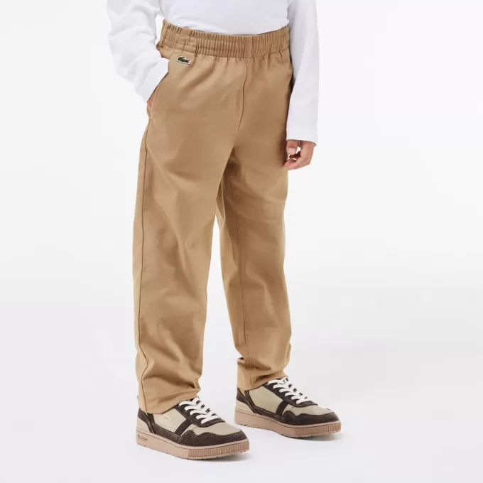Boys’ Lacoste Stretch Cotton Gabardine Chinos