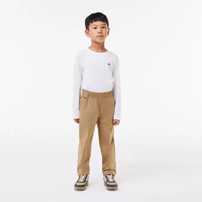 Boys’ Lacoste Stretch Cotton Gabardine Chinos