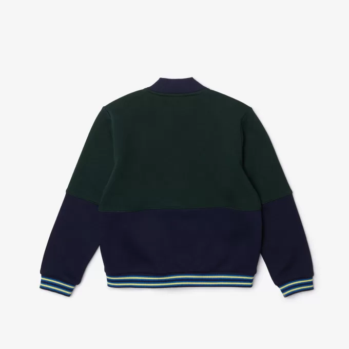 Boys’ Lacoste Striped Organic Cotton Varsity Jacket Boys’ Lacoste Striped Organic Cotton Varsity Jacket