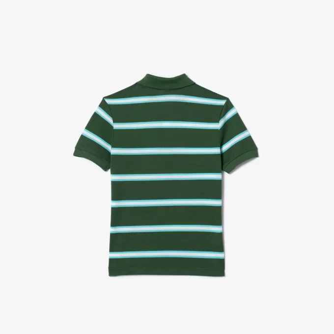Boys’ Lacoste Striped Piqué Polo Shirt