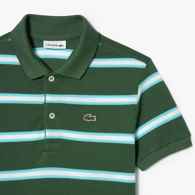 Boys’ Lacoste Striped Piqué Polo Shirt