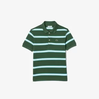 Boys’ Lacoste Striped Piqué Polo Shirt
