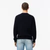 Cable Knit Carded Wool Crewneck Sweater