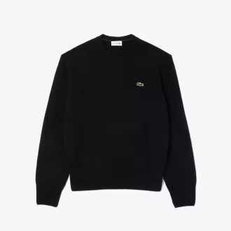 Carded Wool Crew Neck Sweater