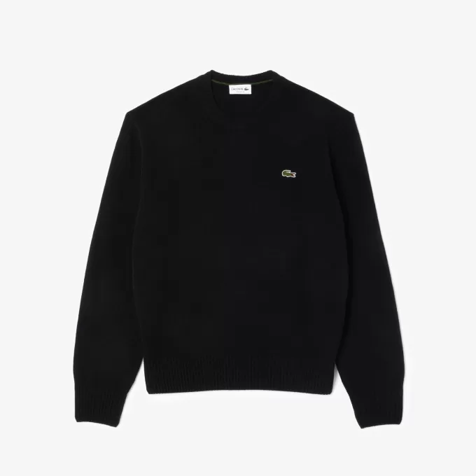 Carded Wool Crew Neck Sweater