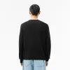 Carded Wool Crew Neck Sweater