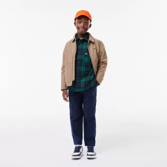 Check Print Overshirt with Bust Pocket