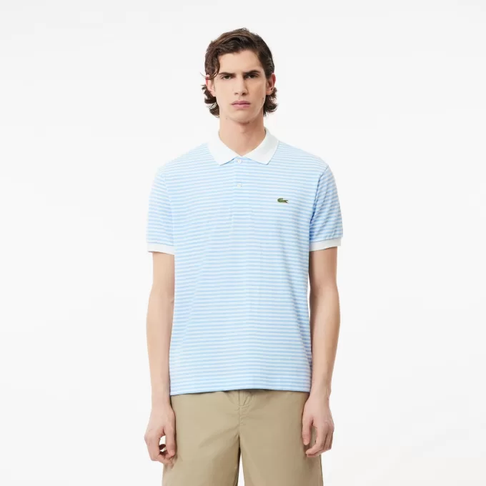 Classic Fit L.12.12 Striped Petit Piqué Polo Shirt
