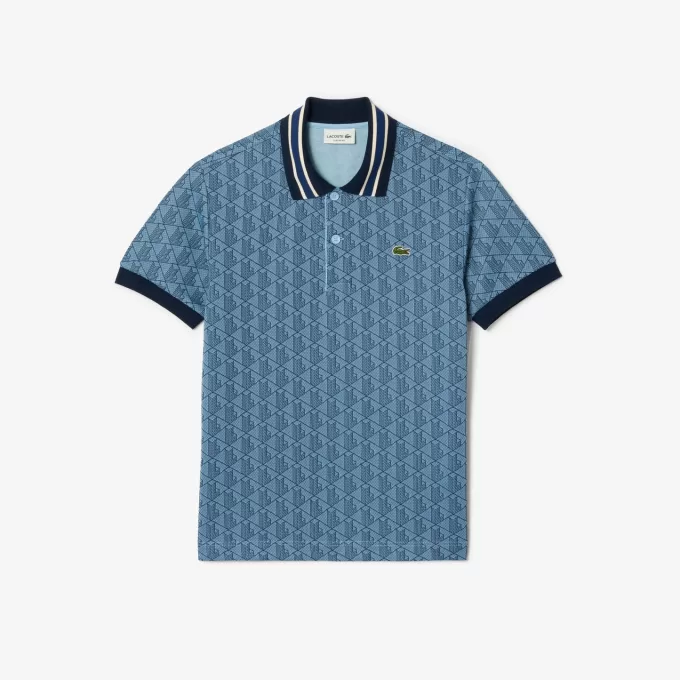 Classic Fit Monogram Jacquard Polo Shirt