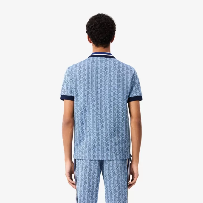 Classic Fit Monogram Jacquard Polo Shirt