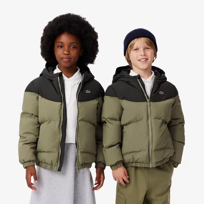 Colourblock Taffeta Puffed Jacket