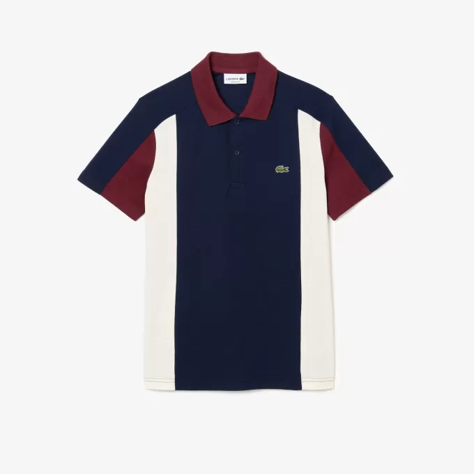 Cotton Piqué Colourblock Polo Shirt