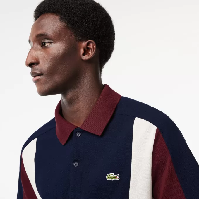 Cotton Piqué Colourblock Polo Shirt