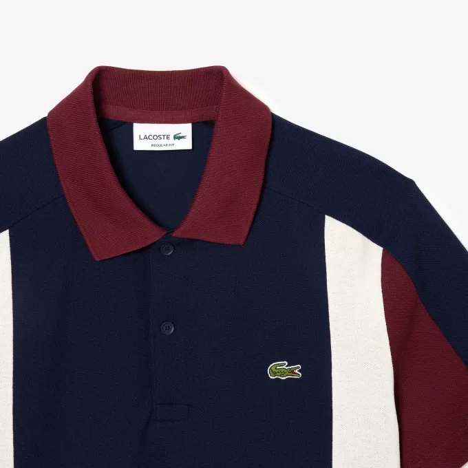 Cotton Piqué Colourblock Polo Shirt