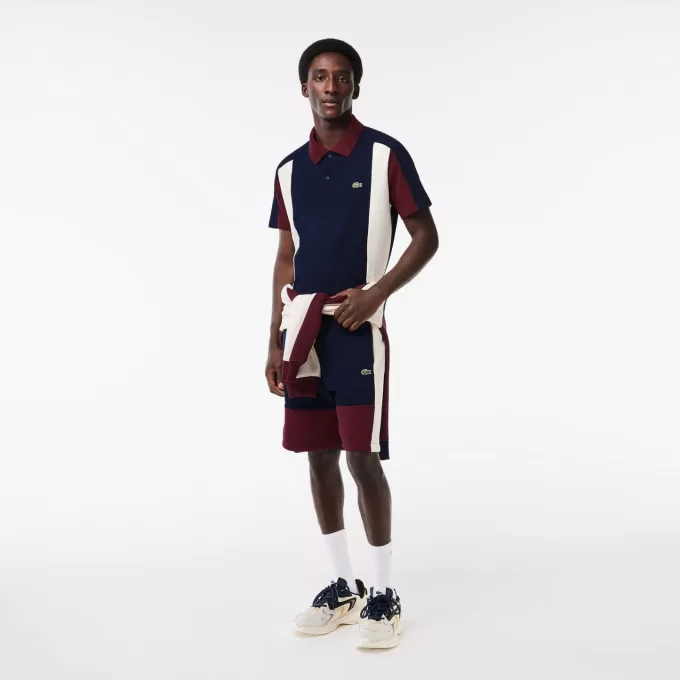 Cotton Piqué Colourblock Polo Shirt