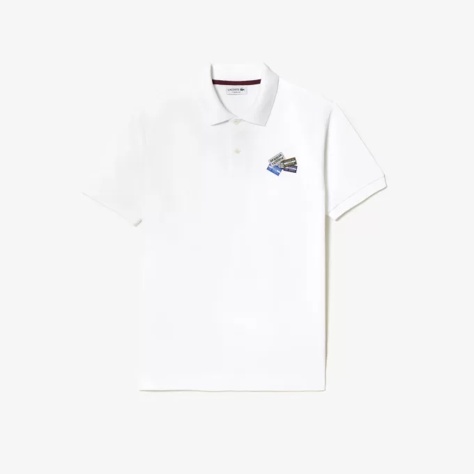 Cotton Piqué L.12.12 Badge Detail Polo Shirt
