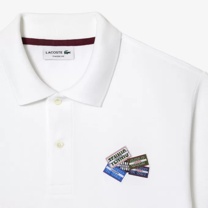 Cotton Piqué L.12.12 Badge Detail Polo Shirt