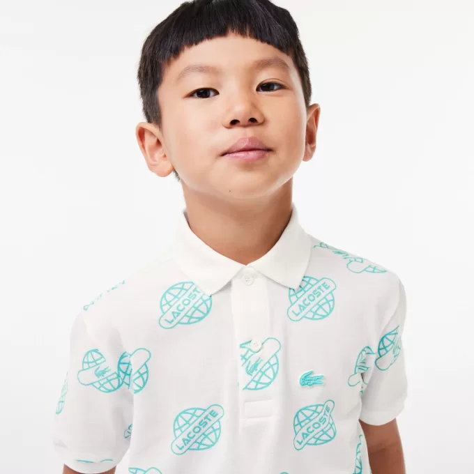 Cotton Piqué Print Polo Shirt