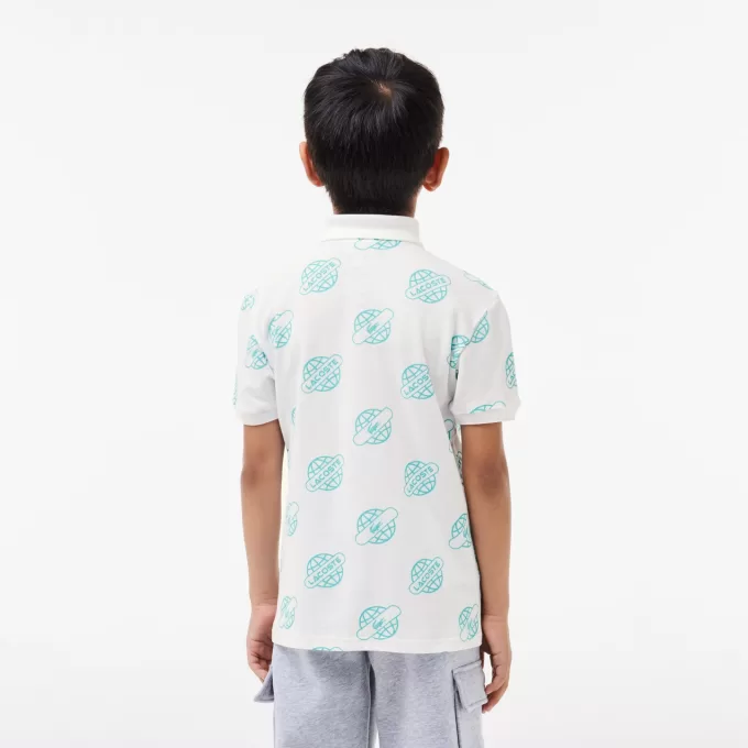 Cotton Piqué Print Polo Shirt