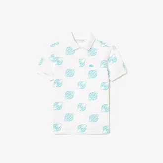 Cotton Piqué Print Polo Shirt