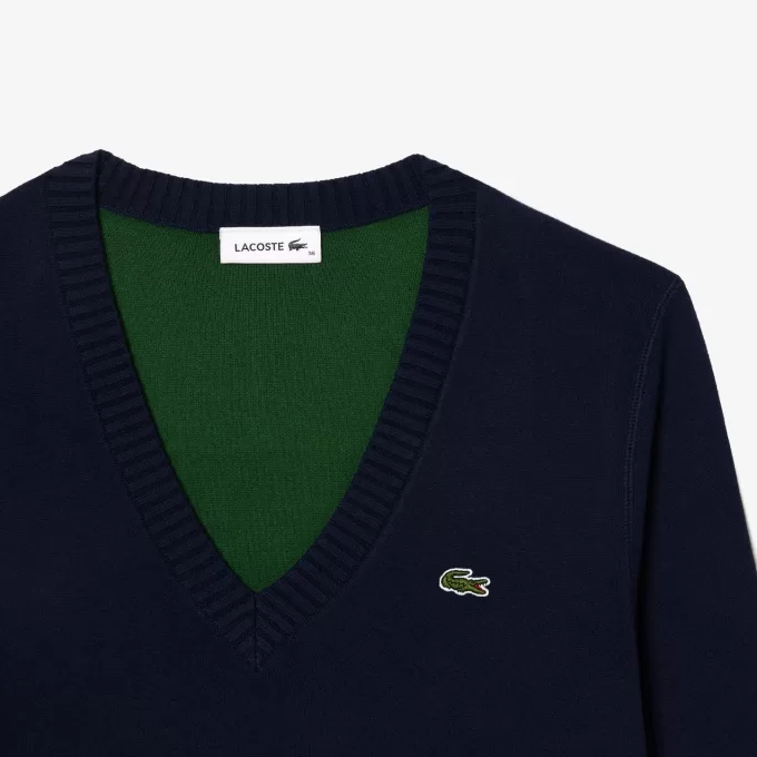 Cotton V Neck Sweater