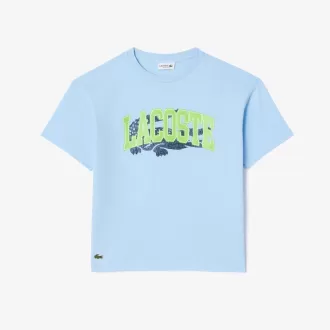 Crocodile Print Cotton T-shirt