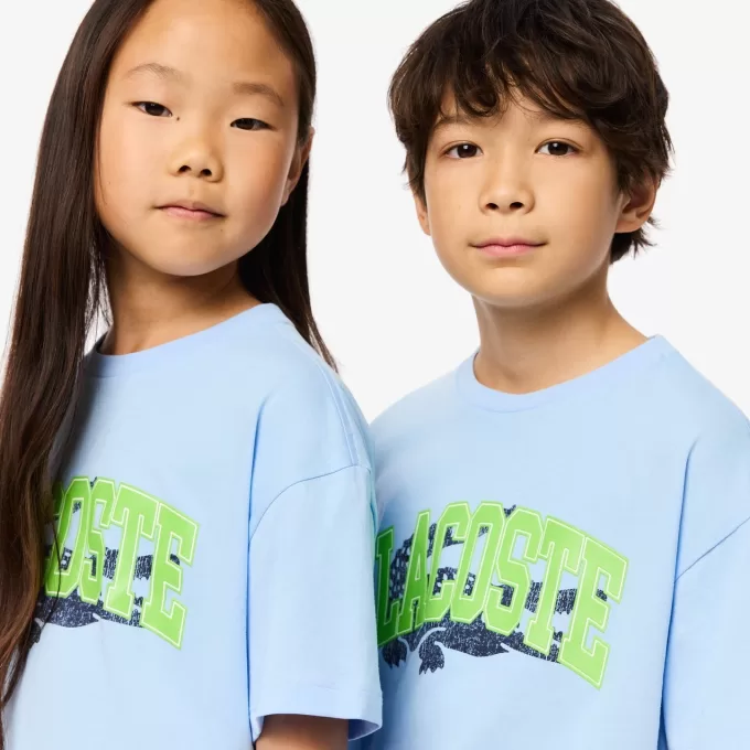 Crocodile Print Cotton T-shirt