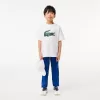 Crocodile Print Cotton T-shirt
