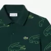 Crocodile Print Piqué Polo Shirt