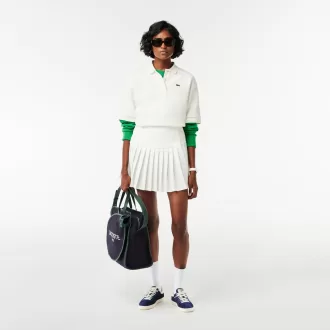 Double Sided Cotton Piqué Oversized Polo Shirt