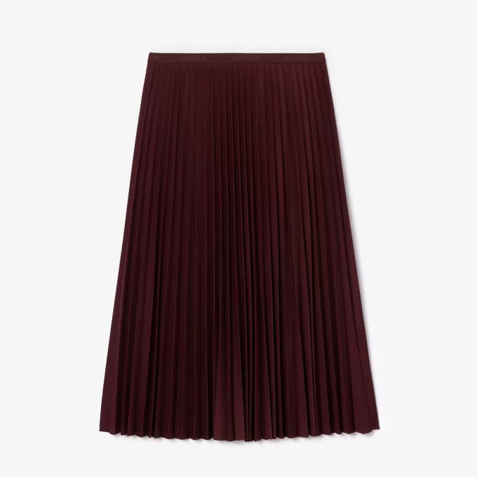 Elastic Waist Fluid Pleated Skirt
