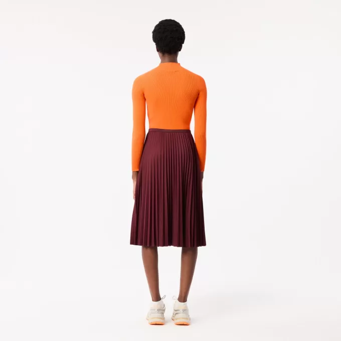 Elastic Waist Fluid Pleated Skirt