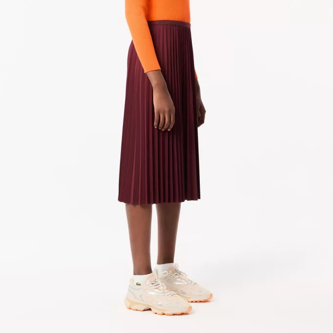 Elastic Waist Fluid Pleated Skirt