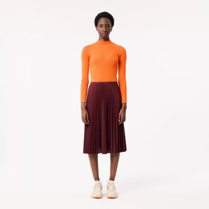 Elastic Waist Fluid Pleated Skirt