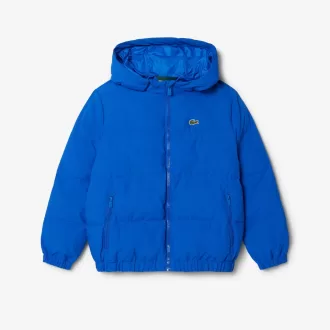 Embroidered Crocodile Hooded Puffed Jacket