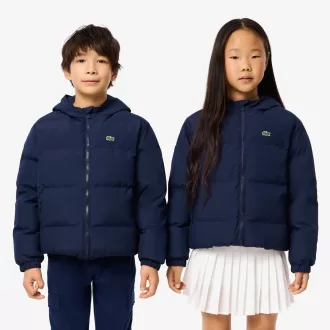 Embroidered Crocodile Hooded Puffed Jacket