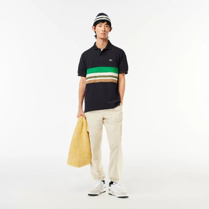 French Made Contrast Stripe Polo Shirt