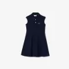 Girls’ Lacoste Fit and Flare Stretch Piqué Polo Dress