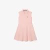 Girls’ Lacoste Fit and Flare Stretch Piqué Polo Dress