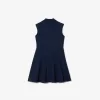 Girls’ Lacoste Fit and Flare Stretch Piqué Polo Dress
