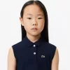Girls’ Lacoste Fit and Flare Stretch Piqué Polo Dress