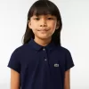 Girls’ Lacoste Scalloped Collar Mini Piqué Polo Shirt