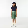Girls’ Lacoste Scalloped Collar Mini Piqué Polo Shirt