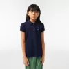 Girls’ Lacoste Scalloped Collar Mini Piqué Polo Shirt