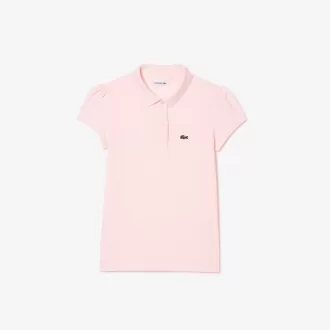 Girls’ Lacoste Scalloped Collar Mini Piqué Polo Shirt